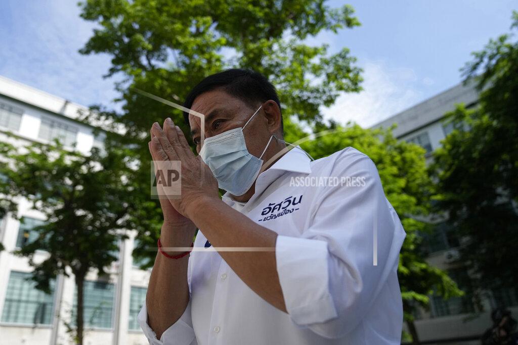 Sakchai Lalit Bangkok governor independent candidate Asawin Kwanmuang prays to a Buddhist statue during an election campaign in Bangkok, Thailand. Tuesday, May 17, 2022. Residents of the Thai capital Bangkok will cast their ballots for the city’s leader Sunday in a vote seen as a barometer of the public mood ahead of an approaching general election. (AP Photo/Sakchai Lalit)