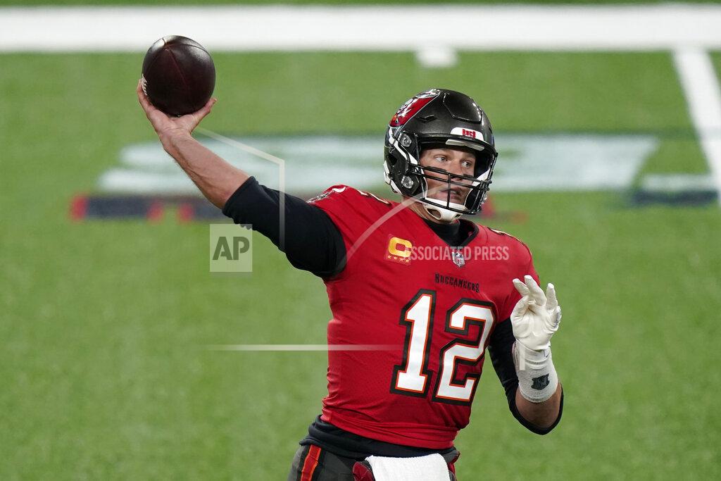Corey Sipkin Tampa Bay Buccaneers quarterback Tom Brady throws during the first half of an NFL football game against the New York Giants, Monday, Nov. 2, 2020, in East Rutherford, N.J. With the NFC East a total mess, the conference's West Division is so strong that three teams, possibly all four, figure to challenge for the playoffs. (AP Photo/Corey Sipkin)