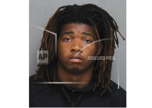 This photo provided by Blacksburg Police Dept., shows Isimemen Etute. Etute, a Virginia Tech freshman linebacker charged with second-degree murder, fatally beat his victim after discovering that the person, whom he met on Tinder as “Angie,” was a man, prosecutors said Wednesday, June 9, 2021. (Blacksburg Police via AP)