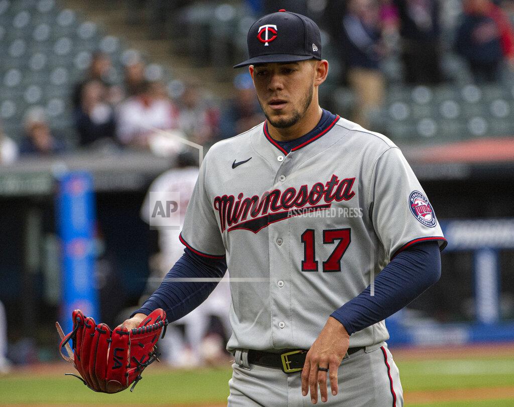 Phil Long Minnesota Twins starting pitcher Jose Berrios leaves the the mound during the sixth inning of a baseball game against the Cleveland Indians, in Cleveland, Monday, April 26, 2021. (AP Photo/Phil Long)