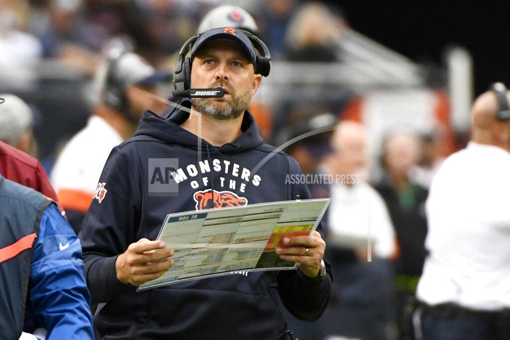 Matt Marton Chicago Bears head coach Matt Nagy watches from the sidelines during the first half of an NFL football game against the Minnesota Vikings Sunday, Sept. 29, 2019, in Chicago. (AP Photo/Matt Marton)