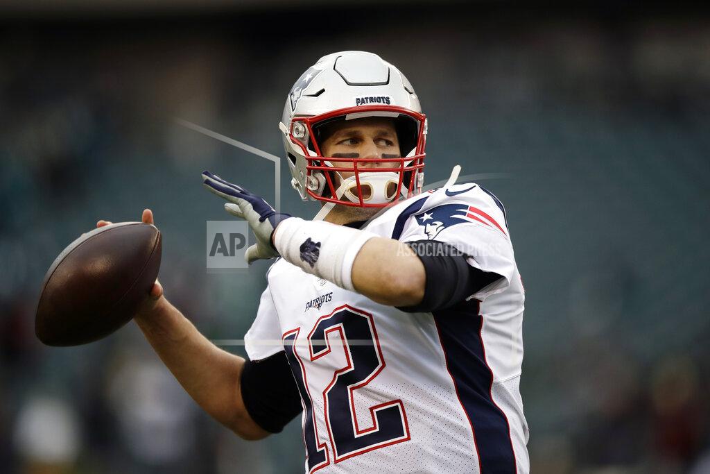 Matt Rourke New England Patriots' Tom Brady warms up before an NFL football game against the Philadelphia Eagles, Sunday, Nov. 17, 2019, in Philadelphia. (AP Photo/Matt Rourke)