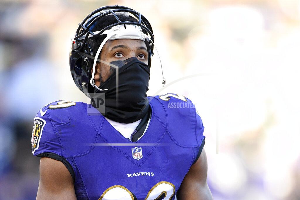 Nick Wass Baltimore Ravens cornerback Marlon Humphrey watches the second half of an NFL wild card playoff football game against the Los Angeles Chargers, Sunday, Jan. 6, 2019, in Baltimore. (AP Photo/Nick Wass)