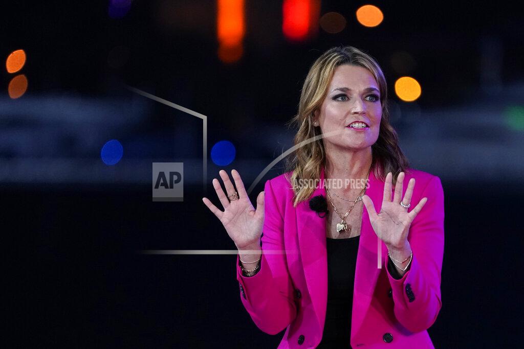 Moderator Savannah Guthrie speaks during an NBC News Town Hall with President Donald Trump at Perez Art Museum Miami, Thursday, Oct. 15, 2020, in Miami. (AP Photo/Evan Vucci)