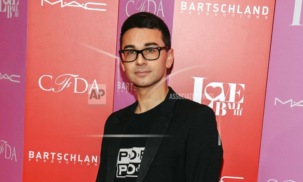 Christopher Smith FILE - Christian Siriano attends the Love Ball III HIV/AIDS benefit on June 25, 2019, in New York. Siriano is among the entertainers who took the initiative to make the best out of a challenging year. The designer and his team pivoted from crafting gowns to making masks following the shortage due to COVID-19. He reassigned his 10 seamstresses in New York to produce thousands daily for health care workers on the frontlines. (Photo by Christopher Smith/Invision/AP, File)