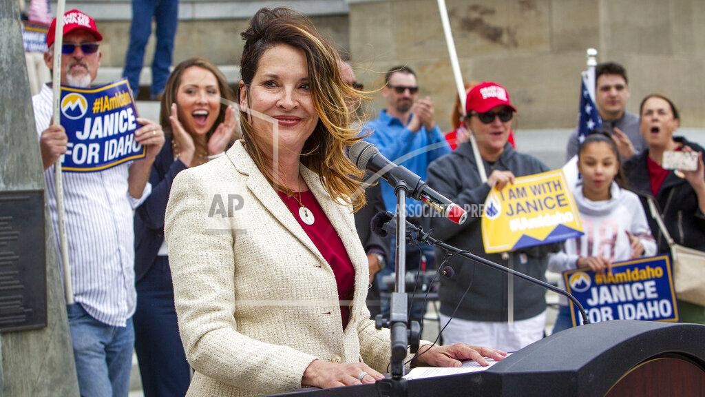 Darin Oswald FILE - Lt. Gov. Janice McGeachin announces her candidacy to become governor of Idaho at a rally on May 19, 2021, in Boise, Idaho. Republican McGeachin, who is running for governor, has a $2,000 budget deficit in her office that will have to come out of the following year's appropriation. Documents obtained by The Associated Press show the state controller planning to withhold McGeachin's salary this fiscal year that ends June 30, 2022, and then make up that pay next year. (Darin Oswald/Idaho Statesman via AP, File)