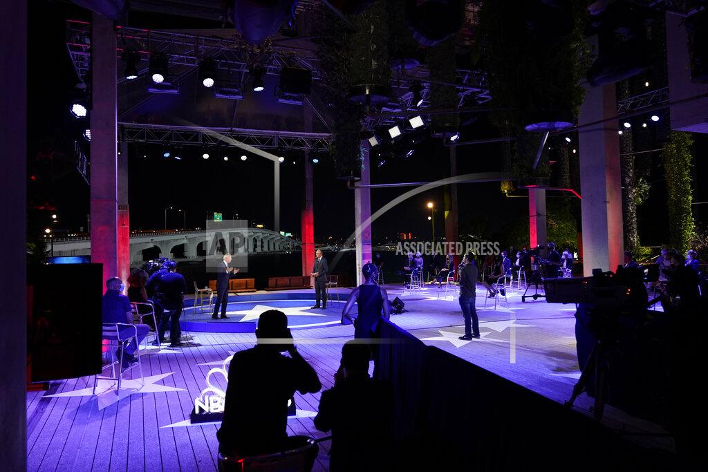 Andrew Harnik Democratic presidential candidate former Vice President Joe Biden speaks at a NBC Town Hall at Pérez Art Museum, Monday, Oct. 5, 2020, in Miami. (AP Photo/Andrew Harnik)