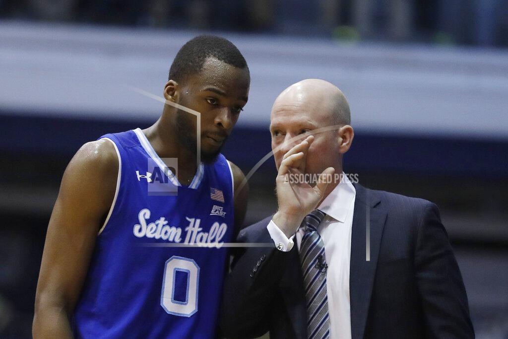 Darron Cummings Seton Hall head coach Kevin Willard talks with Quincy McKnight during the second half of an NCAA college basketball game against Butler, Saturday, Feb. 2, 2019, in Indianapolis. Butler won 70-68. (AP Photo/Darron Cummings)