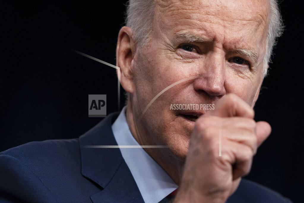 Evan Vucci President Joe Biden speaks during an event on the American Jobs Plan in the South Court Auditorium on the White House campus, Wednesday, April 7, 2021, in Washington. (AP Photo/Evan Vucci)