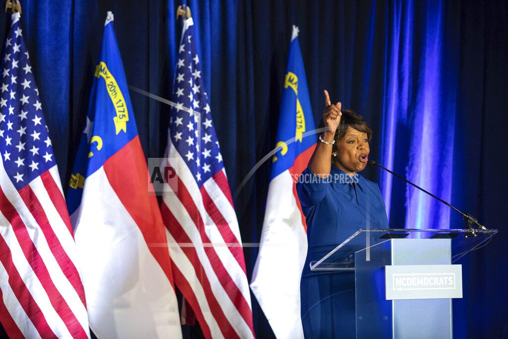 Ben Mckeown Democratic North Carolina Senate candidate Cheri Beasley speaks at an election night event hosted by the North Carolina Democratic Party after winning her primary race in Raleigh, N.C., Tuesday, May 17, 2022. Republican Ted Budd will face Beasley in North Carolina’s Senate race after both easily clinched primary victories Tuesday night. (AP Photo/Ben McKeown)