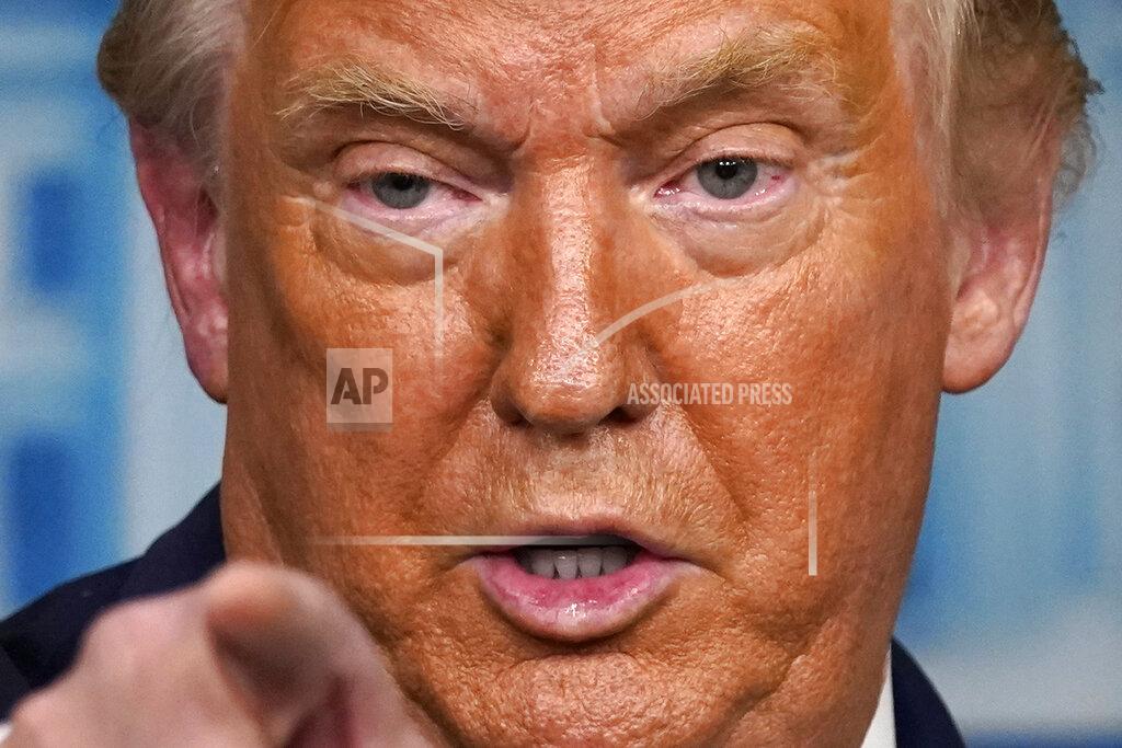 President Donald Trump speaks at a news conference in the James Brady Press Briefing Room at the White House, Thursday, Aug. 13, 2020, in Washington. (AP Photo/Andrew Harnik)