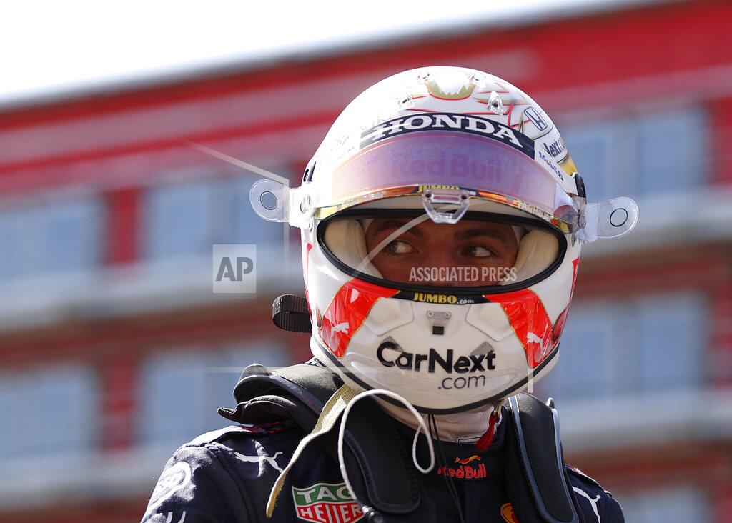 Lars Baron Red Bull driver Max Verstappen of the Netherlands prepares for the Sprint Qualifying of the British Formula One Grand Prix, at the Silverstone circuit, in Silverstone, England, Saturday, July 17, 2021. The British Formula One Grand Prix will be held on Sunday. (Lars Baron/Pool via AP)