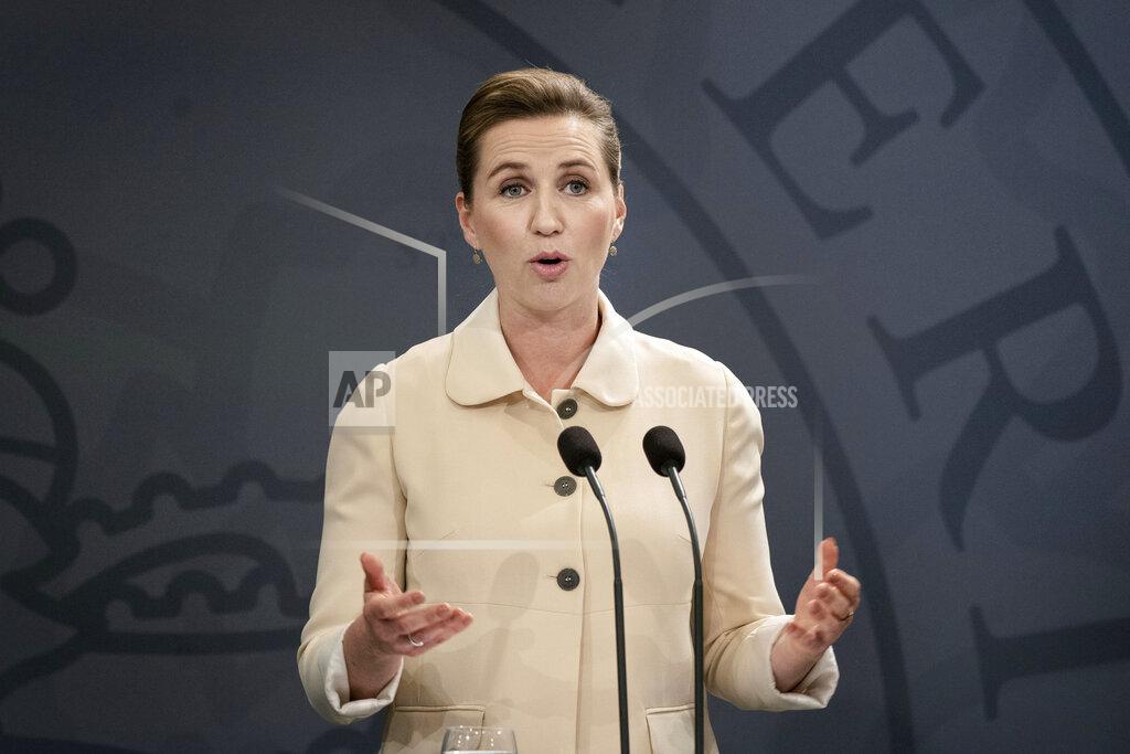 Danish Prime Minister Mette Frederiksen speaks during a news conference in Copenhagen, Friday, May 29, 2020. Frederiksen says her country will reopen its borders next month - with strings attached - to residents of neighboring Germany, as well as Norway and Iceland, as Denmark accelerates its lockdown easing. (Photo: (Liselotte Sabroe/Ritzau Scanpix via AP)