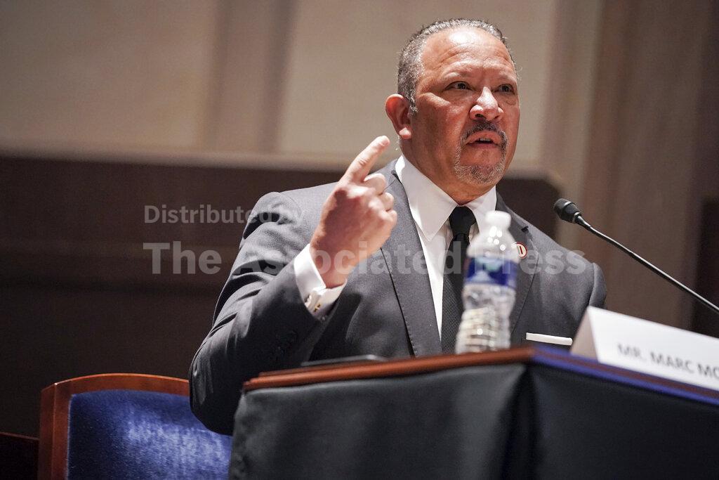 Marc Morial, President and CEO of the National Urban League, gives an opening statement during a House Judiciary Committee hearing on proposed changes to police practices and accountability on Capitol Hill, Wednesday, June 10, 2020, in Washington. (Greg Nash/Pool via AP)