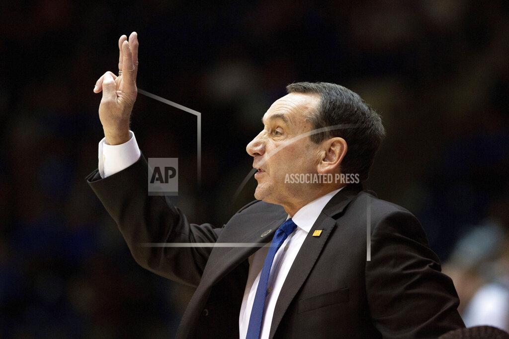 Ben Mckeown Duke head coach Mike Krzyzewski calls a play for his team during an NCAA college basketball exhibition game against Northwest Missouri State in Durham, N.C., Saturday, Oct. 26, 2019. (AP Photo/Ben McKeown)