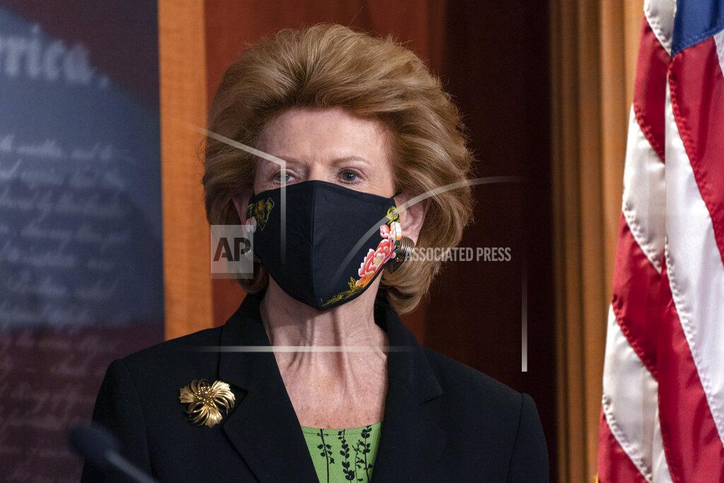 Debbie Stabenow, D-Mich., attends a news conference, Tuesday, March 2, 2021, on Capitol Hill in Washington. (AP Photo/Jacquelyn Martin)