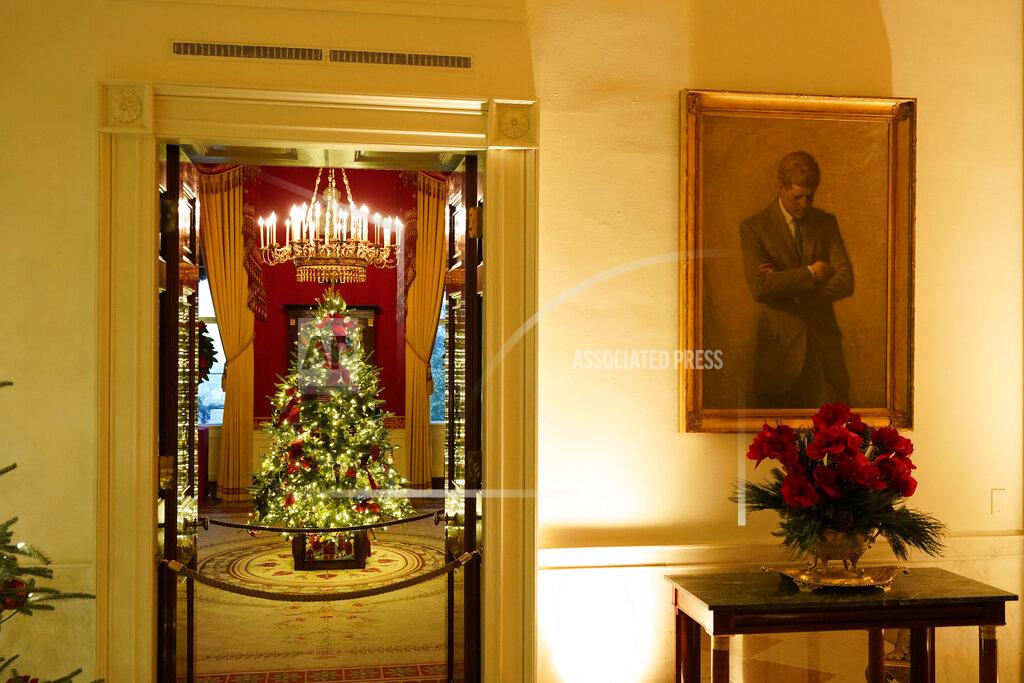 Patrick Semansky The Red Room of the White House is decorated during the 2020 Christmas preview, Monday, Nov. 30, 2020, in Washington. (AP Photo/Patrick Semansky)