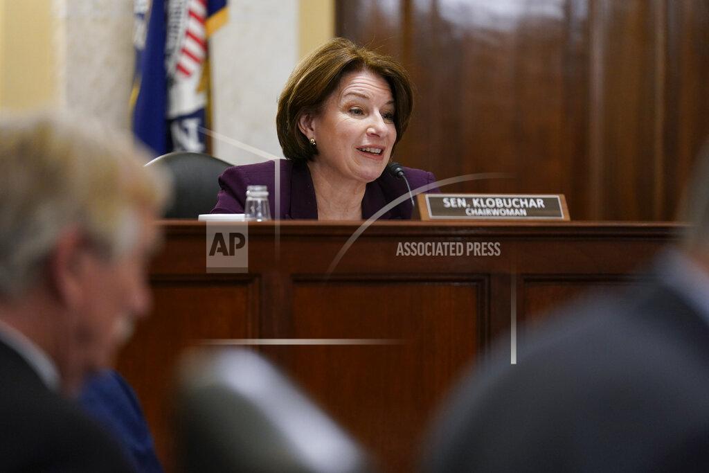 J. Scott Applewhite Senate Rules Committee Chair Amy Klobuchar, D-Minn., presides over a markup of the "For the People Act," which would expand access to voting and other voting reforms, at the Capitol in Washington, Tuesday, May 11, 2021. The bill was already passed by Democrats in the House. (AP Photo/J. Scott Applewhite)