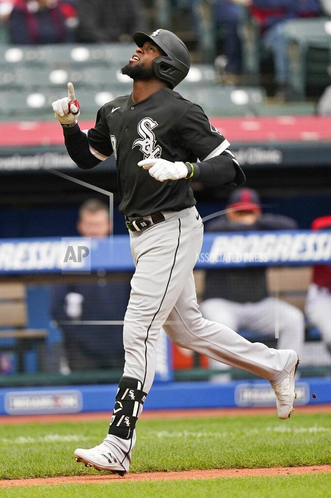 Tony Dejak Chicago White Sox's Luis Robert runs the bases after hitting a solo home run in the second inning in the first baseball game of a doubleheader against the Cleveland Indians, Thursday, Sept. 23, 2021, in Cleveland. (AP Photo/Tony Dejak)