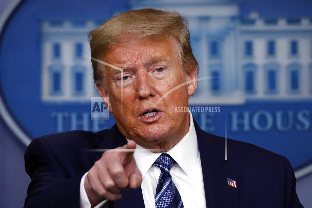 Alex Brandon President Donald Trump speaks about the coronavirus in the James Brady Press Briefing Room of the White House, Tuesday, April 21, 2020, in Washington. (AP Photo/Alex Brandon)