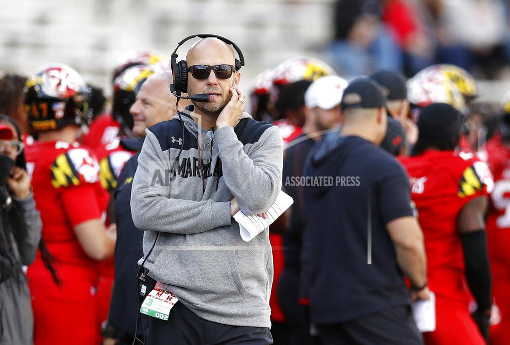 Patrick Semansky Maryland interim head coach Matt Canada walks on the sideline in the second half of an NCAA college football game against Rutgers, Saturday, Oct. 13, 2018, in College Park, Md. (AP Photo/Patrick Semansky)