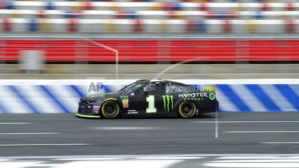 Mike Mccarn Kurt Busch during practice for Sunday's NASCAR Cup Series auto race at Charlotte Motor Speedway in Concord, N.C., Saturday, Sept. 28, 2019. (AP Photo/Mike McCarn)