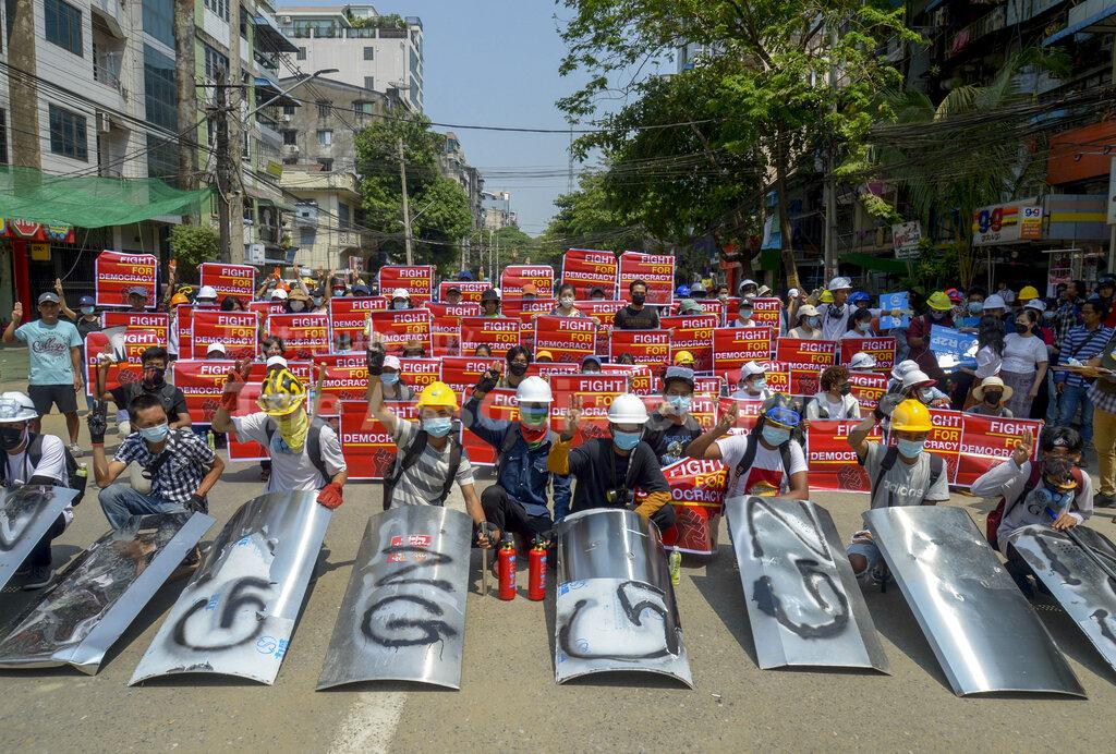 Some Myanmar protests escape violence, but tensions remain