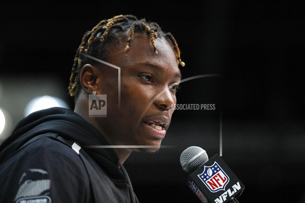 Charlie Neibergall Alabama wide receiver Henry Ruggs III speaks during a press conference at the NFL football scouting combine in Indianapolis, Tuesday, Feb. 25, 2020. (AP Photo/Charlie Neibergall)