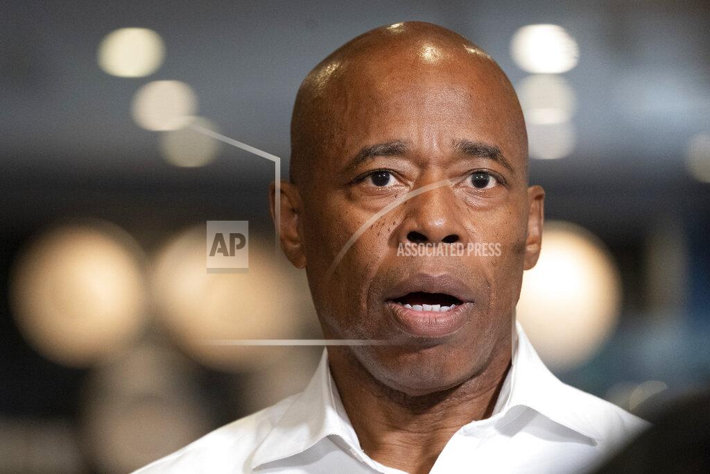 Mark Lennihan Eric Adams, the Democratic candidate for New York mayor, speaks during an interview at a Brooklyn diner, Wednesday, Aug. 4, 2021, in New York. (AP Photo/Mark Lennihan)