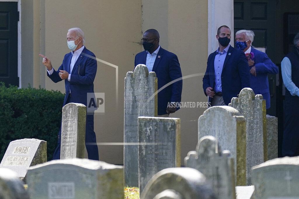Carolyn Kaster President-elect Joe Biden leaves after mass at St. Joseph on the Brandywine Catholic Church, Sunday, Nov. 8, 2020, in Wilmington, Del. (AP Photo/Carolyn Kaster)