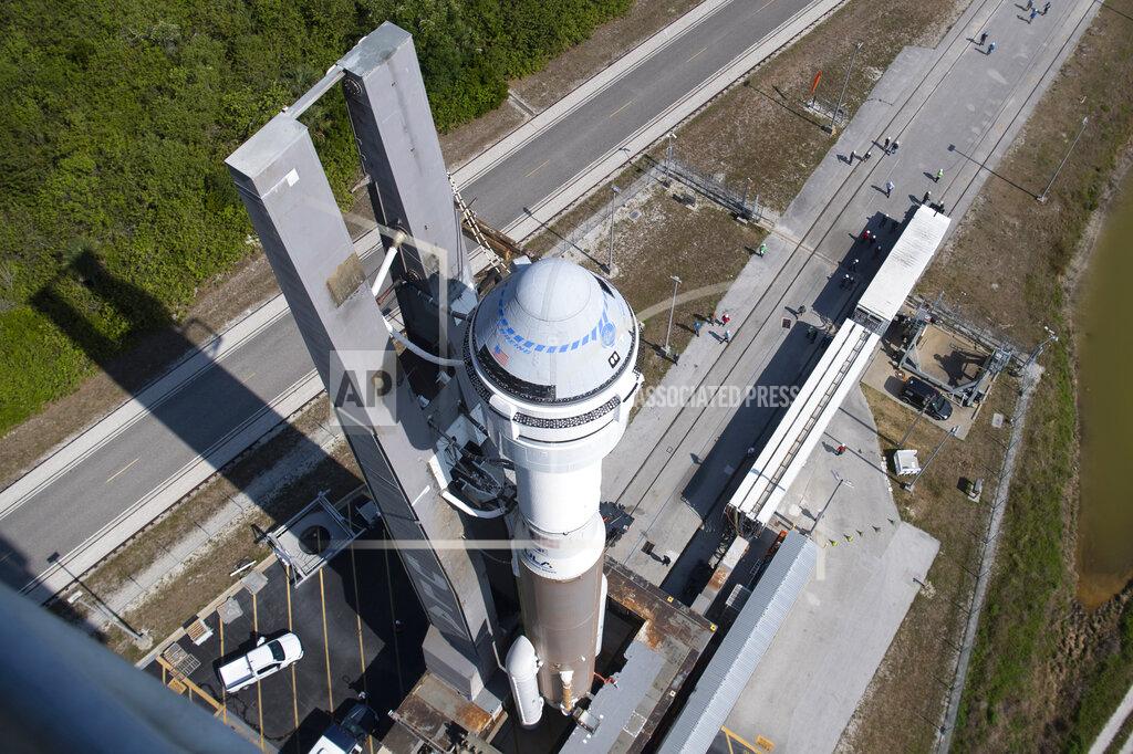 Joel Kowsky A United Launch Alliance Atlas V rocket with Boeing's CST-100 Starliner spacecraft is rolled out of the Vertical Integration Facility to the launch pad at Space Launch Complex 41 ahead of the Orbital Flight Test-2 (OFT-2) mission, Wednesday, May 18, 2022 at Cape Canaveral Space Force Station in Florida. The launch is scheduled for Thursday evening. (Joel Kowsky/NASA via AP)