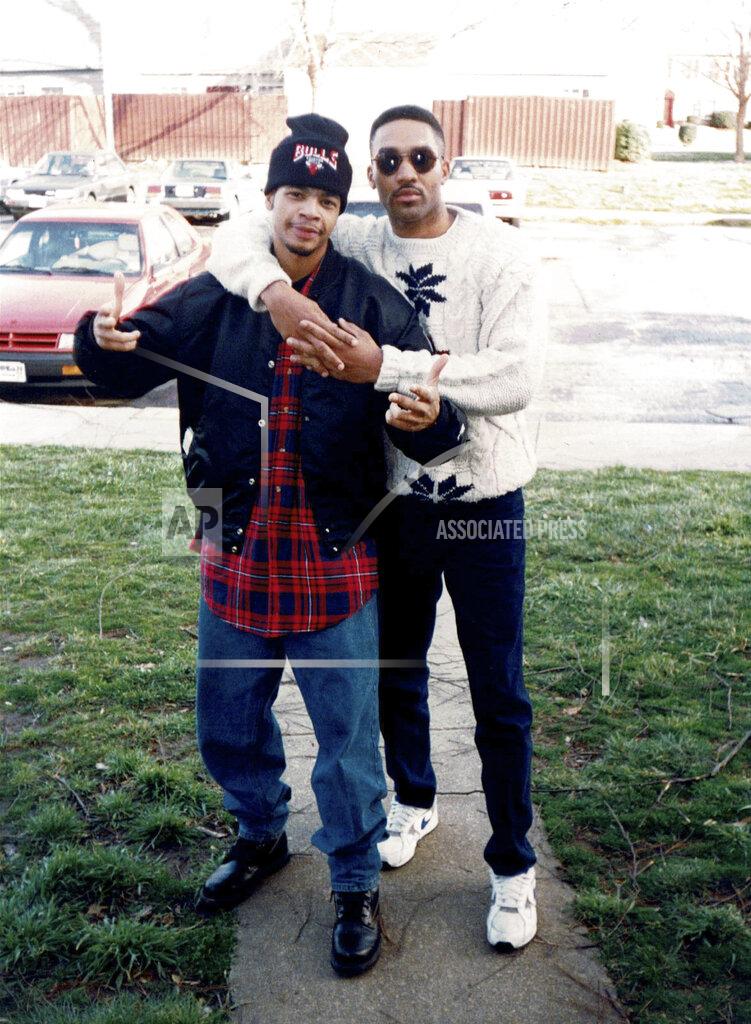 Uncredited This early 1990's photo provided by musician DJ Nabs shows him, left, with his childhood friend, Alton Lucas in North Carolina. (Courtesy DJ Nabs via AP)