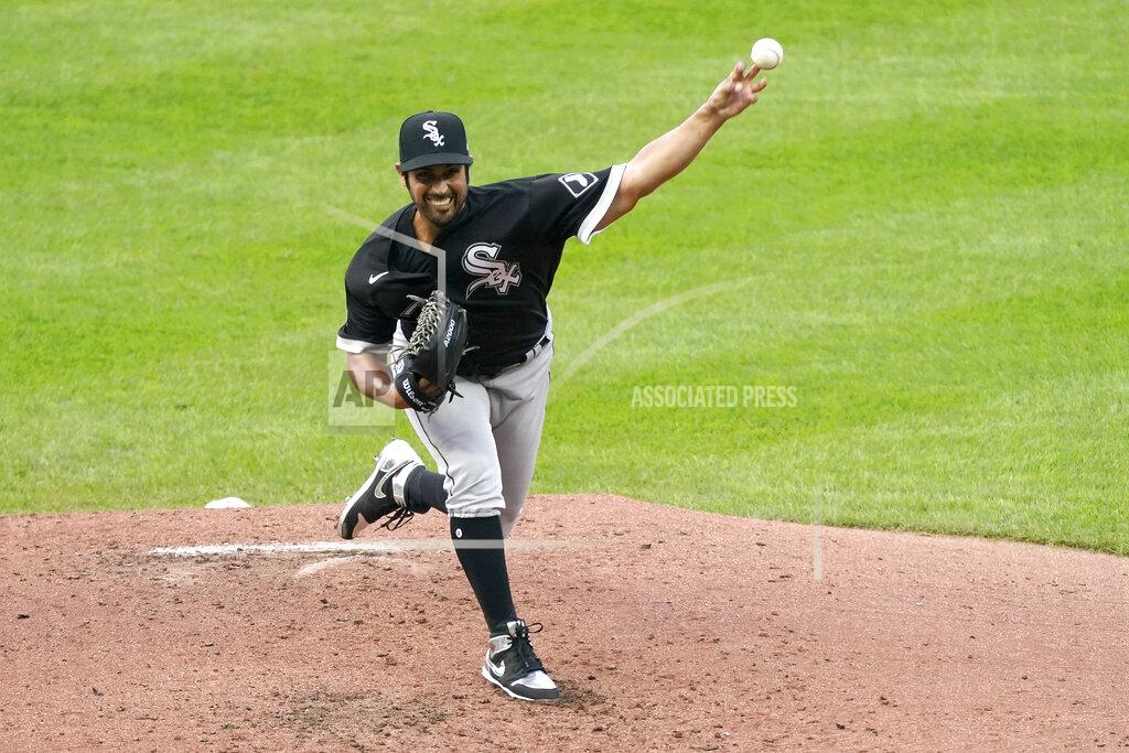 Charlie Riedel Chicago White Sox starting pitcher Gio Gonzalez throws during the second inning of the team's baseball game against the Kansas City Royals on Saturday, Aug. 1, 2020, in Kansas City, Mo. (AP Photo/Charlie Riedel)
