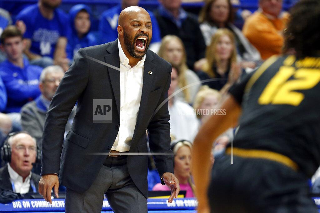 James Crisp Missouri head coach Cuonzo Martin yells to his team during the first half of an NCAA college basketball game against Kentucky in Lexington, Ky., Saturday, Jan 4, 2020. (AP Photo/James Crisp)