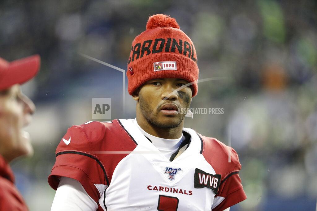 Lindsey Wasson Arizona Cardinals starting quarterback Kyler Murray stands on the sideline after leaving the game with an injury during the second half of an NFL football game against the Seattle Seahawks, Sunday, Dec. 22, 2019, in Seattle. (AP Photo/Lindsey Wasson)