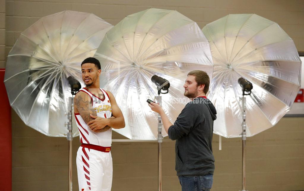 Charlie Neibergall Iowa State guard Nick Weiler-Babb, left, is interviewed during Iowa State's NCAA college basketball media day, Thursday, Oct. 11, 2018, in Ames, Iowa. (AP Photo/Charlie Neibergall)