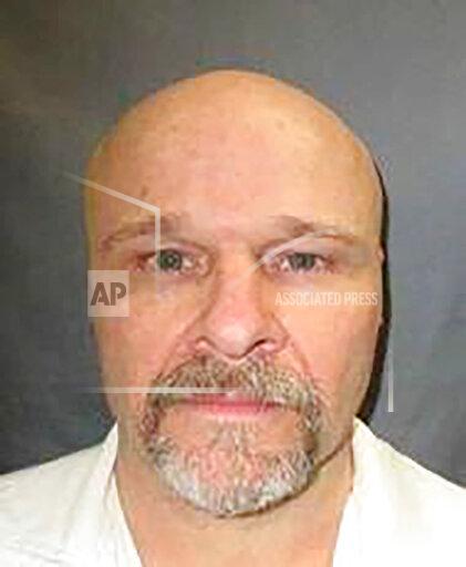 This undated handout photo provided by the Texas Department of Criminal Justice shows inmate Rick Rhoades. Rhoades faces execution Tuesday evening, Sept. 28, 2021, for fatally stabbing two Houston area brothers during a robbery in their home more than 30 years ago. (Texas Department of Criminal Justice via AP)