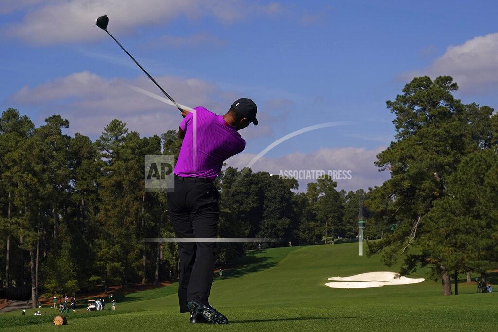 Chris Carlson Tiger Woods tees off on the eighth hole during the third round of the Masters golf tournament Saturday, Nov. 14, 2020, in Augusta, Ga. (AP Photo/Chris Carlson)
