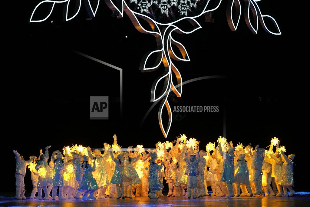 Jae C. Hong Dancers perform during the closing ceremony of the 2022 Winter Olympics, Sunday, Feb. 20, 2022, in Beijing. (AP Photo/Jae C. Hong)