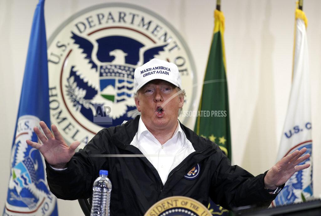 Evan Vucci FILE - In this Jan. 10, 2019, file photo, President Donald Trump speaks at a roundtable on immigration and border security at U.S. Border Patrol McAllen Station, during a visit to the southern border in McAllen, Texas. Refugee advocates, including faith-based groups that Trump is courting in his re-election bid, called on Congress Thursday, Oct. 1, 2020, to halt his administration’s plans to slash the limit on refugees allowed into the U.S. to a record low, saying it goes against America’s values. (AP Photo/Evan Vucci, File)