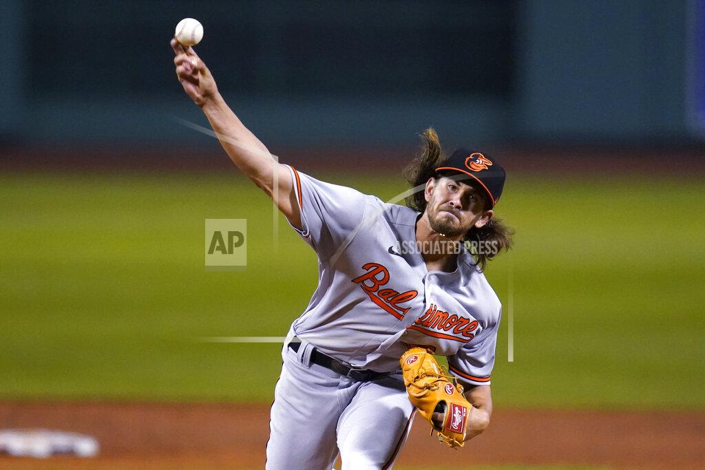 Charles Krupa Baltimore Orioles starting pitcher Dean Kremer delivers during the first inning of the team's baseball game against the Boston Red Sox in Boston, Wednesday, Sept. 23, 2020, at Fenway Park. (AP Photo/Charles Krupa)