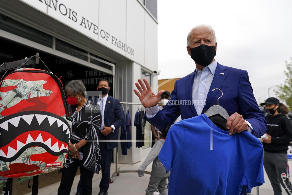 Patrick Semansky Democratic presidential candidate former Vice President Joe Biden shops for his grandchildren at Three Thirteen in Detroit, Wednesday, Sept. 9, 2020. Biden is visiting Michigan for campaign events. (AP Photo/Patrick Semansky)