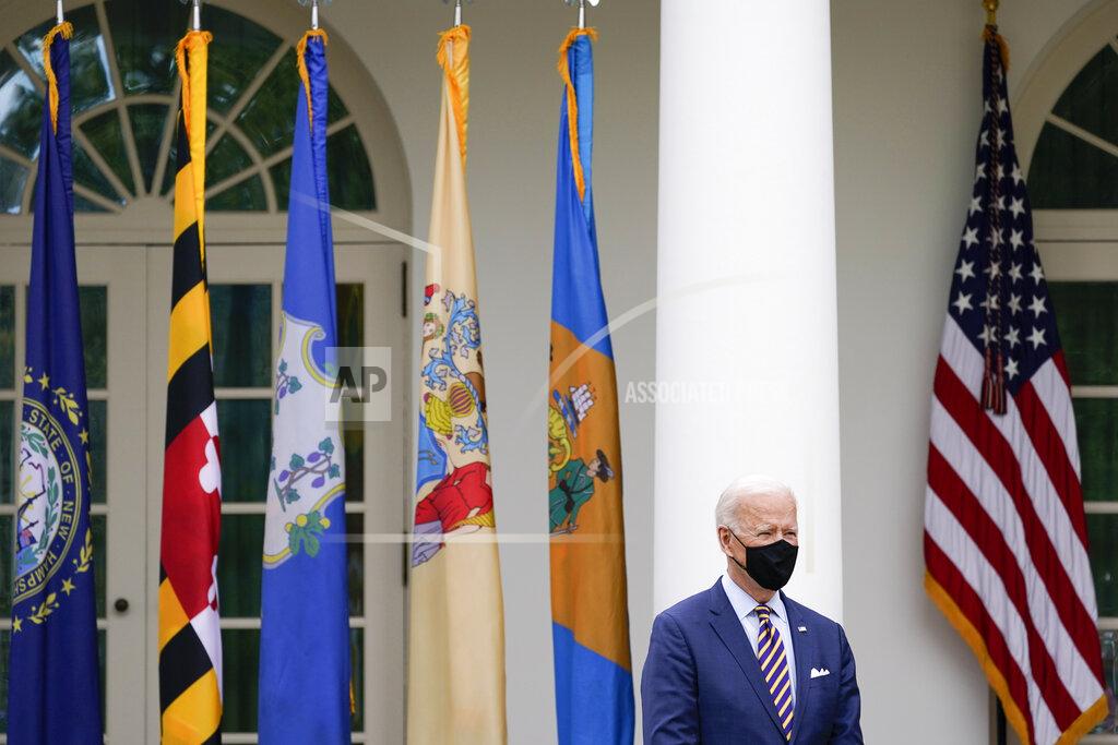 Alex Brandon President Joe Biden listens during an event in the Rose Garden about the American Rescue Plan, a coronavirus relief package, of the White House, Friday, March 12, 2021, in Washington. (AP Photo/Alex Brandon)