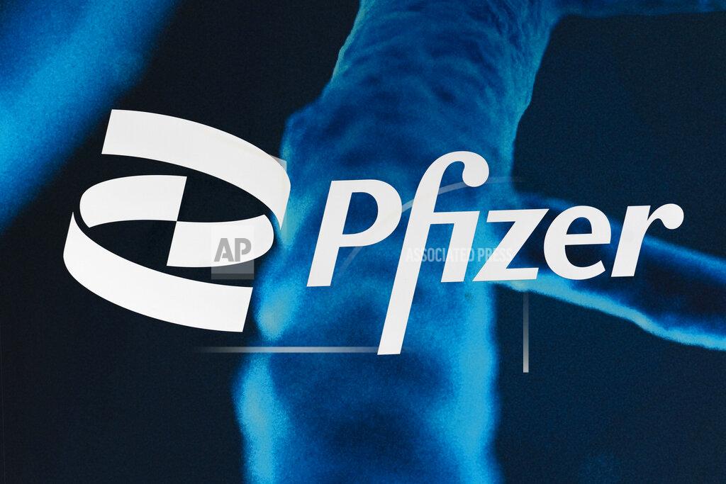 Mark Lennihan FILE - The Pfizer logo is displayed at the company's headquarters, Feb. 5, 2021, in New York. The Food and Drug Administration said Wednesday, July 6, 2022, that pharmacies could now prescribe Pfizer's Paxlovid pill directly to COVID-19 patients. (AP Photo/Mark Lennihan, File)