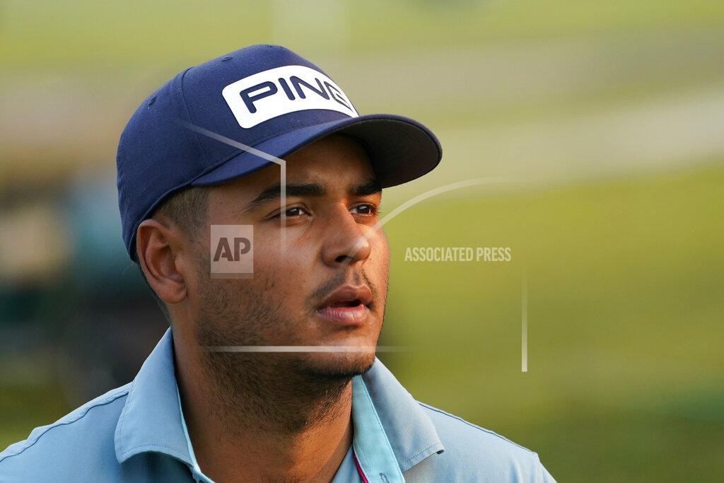 Rogelio V. Solis Defending champion Sebastian Munoz, of Colombia, looks towards the clubhouse after finishing the first round of the Sanderson Farms Championship golf tournament in Jackson, Miss., Thursday, Oct. 1, 2020. (AP Photo/Rogelio V. Solis)