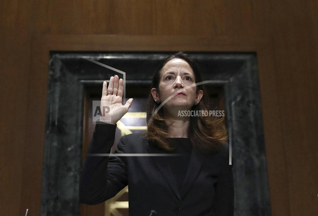 Joe Raedle President-elect Joe Biden’s pick for national intelligence director Avril Haines is sworn in during a confirmation hearing before the Senate intelligence committee on Tuesday, Jan. 19, 2021, in Washington. (Joe Raedle/Pool via AP)