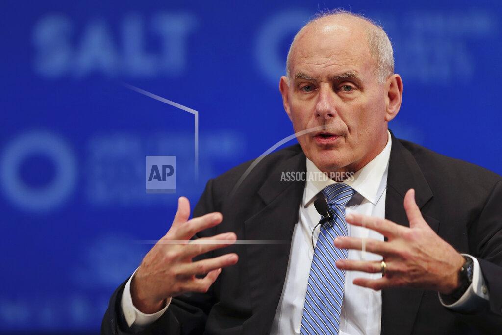 Kamran Jebreili FILE - In this Dec. 10, 2019, file photo, John Kelly, President Donald Trump's former chief of staff, talks during the SALT finance conference in Abu Dhabi, United Arab Emirates. With just weeks left before the Nov. 3 election, it's decision time for a number of current and former Trump administration officials who are debating whether to speak out against President Donald Trump. (AP Photo/Kamran Jebreili)