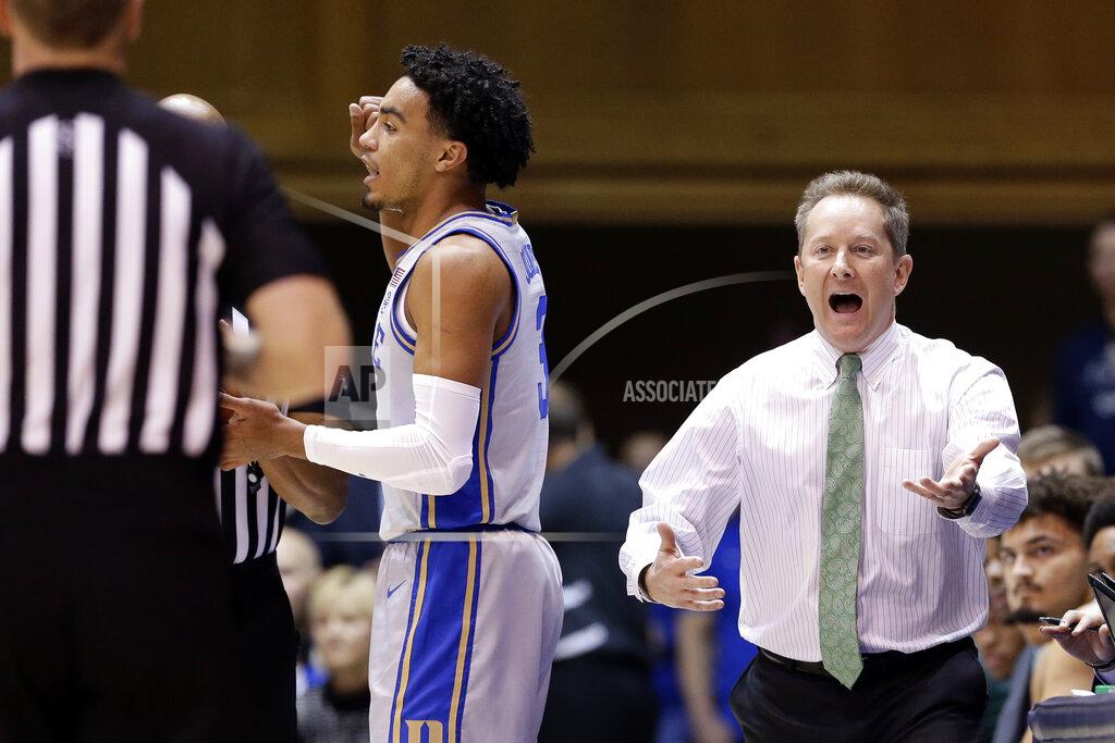 Gerry Broome Colorado State head coach Niko Medved argues with an official during the first half of an NCAA college basketball game against Duke in Durham, N.C., Friday, Nov. 8, 2019. (AP Photo/Gerry Broome)