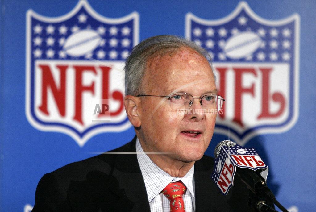Ed Zurga FILE - In this Nov. 16, 2005, file photo, Kansas City Chiefs owner Lamar Hunt talks to the media after NFL Commissioner Paul Tagliabue announced that Kansas City, Mo., was selected to host a Super Bowl, in Kansas City, Mo. Hunt was a champion of Black rights during the Civil Rights era of the 1960s. He grew up in conservative circles yet formed his own opinions of right and wrong. And when his football-loving son was born in 1965, those principles that Hunt instilled in his football franchise became instilled in Clark, who years later would succeed him as chairman of the Chiefs. (AP Photo/Ed Zurga, File)