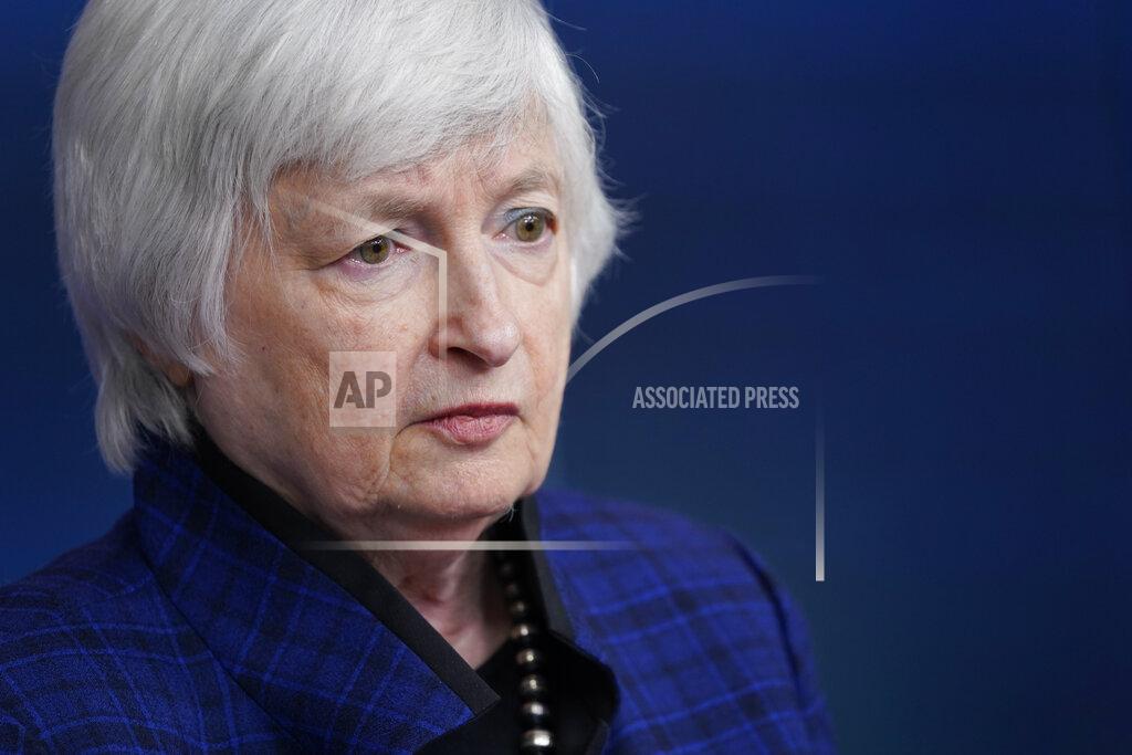 Patrick Semansky FILE - In this May 7, 2021, file photo Treasury Secretary Janet Yellen speaks during a press briefing at the White House in Washington. (AP Photo/Patrick Semansky, File)